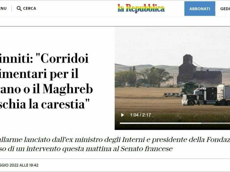 La Repubblica.it - Minniti: "Corridoi alimentari per il grano o il Maghreb rischia la carestia"