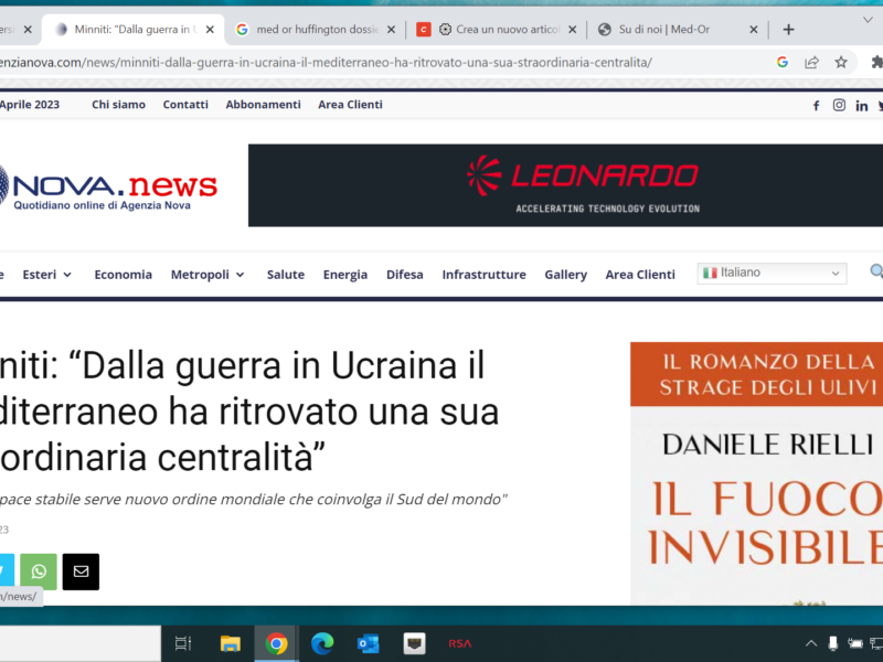 Agenzia Nova - Minniti: “Dalla guerra in Ucraina il Mediterraneo ha ritrovato una sua straordinaria centralità”