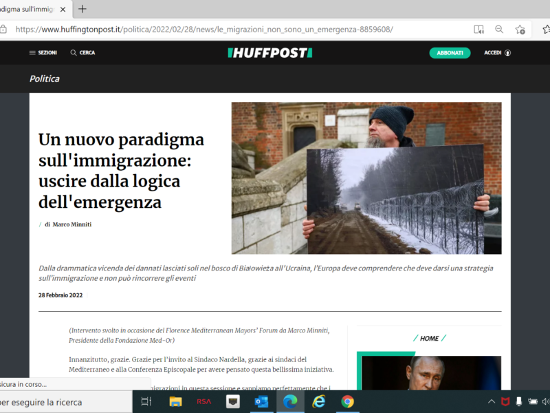 Huffington Post - Un nuovo paradigma sull'immigrazione: uscire dalla logica dell'emergenza