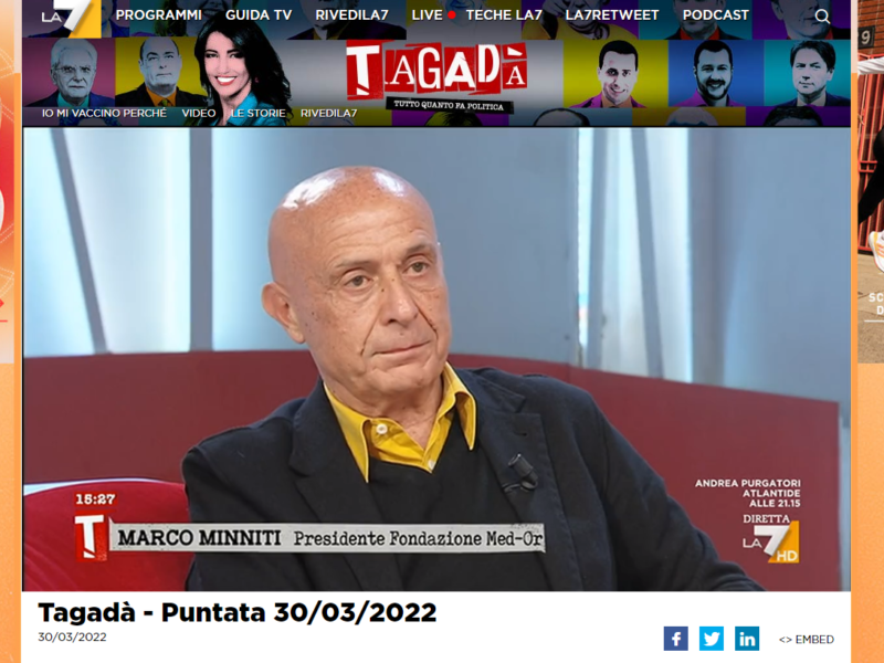 La7 Tagadà (30/03/2022) - Intervento di Marco Minniti