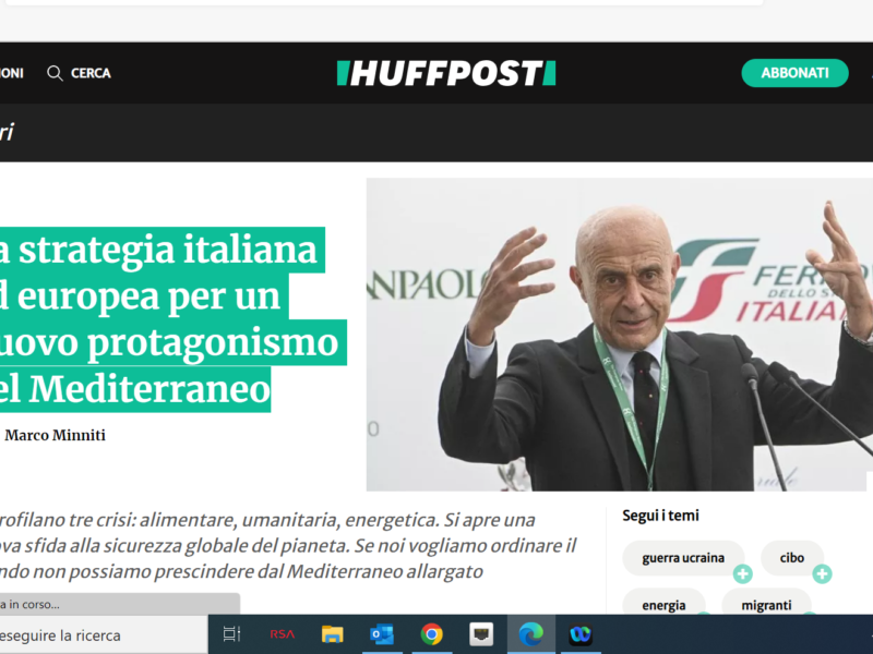 Huffington Post - La strategia italiana ed europea per un nuovo protagonismo del Mediterraneo