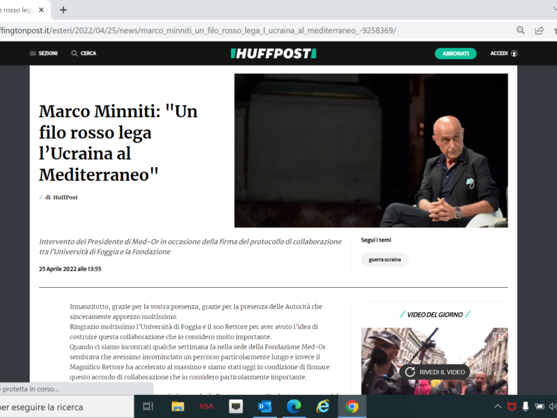 Huffington Post - Marco Minniti: "Un filo rosso lega l’Ucraina al Mediterraneo"