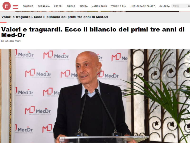 Formiche - Valori e traguardi. Ecco il bilancio dei primi tre anni di Med-Or
