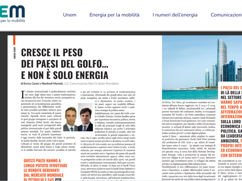 Cresce il peso dei Paesi del Golfo...e non è solo energia