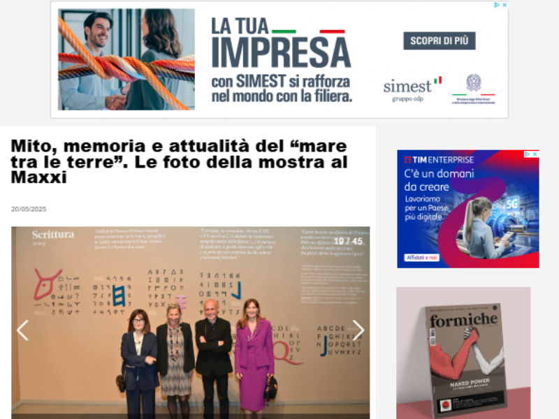 Mito, memoria e attualità del “mare tra le terre”. Le foto della mostra al Maxxi