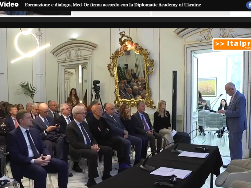 Formazione e dialogo, Med-Or firma accordo con la Diplomatic Academy of Ukraine