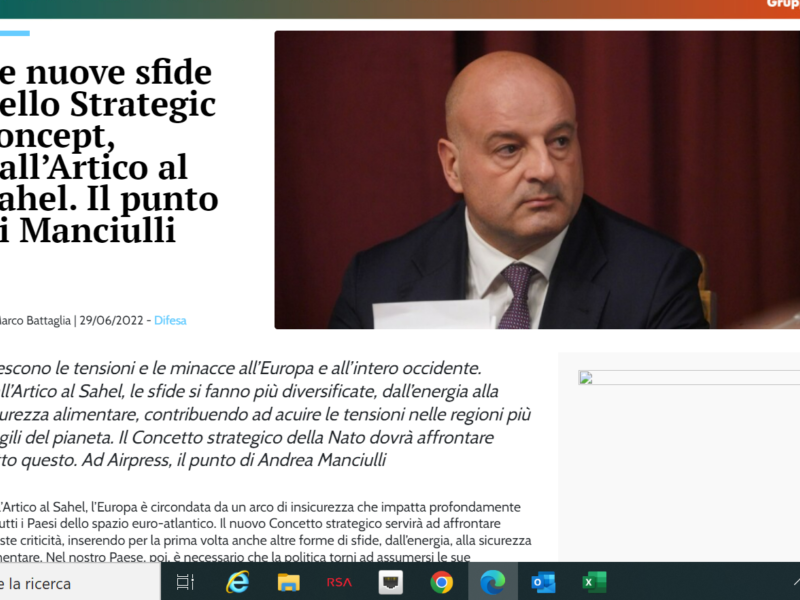 Formiche - Le nuove sfide dello Strategic concept, dall’Artico al Sahel. Il punto di Manciulli