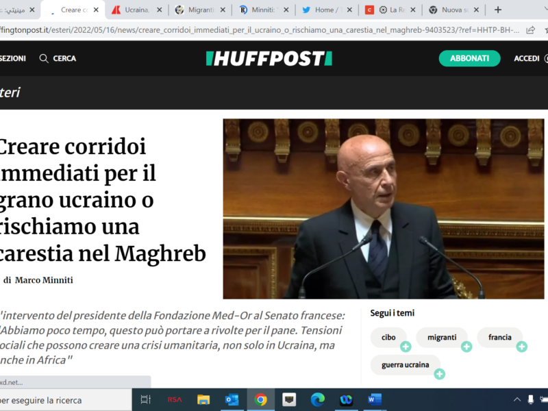 Huffington Post - Creare corridoi immediati per il grano ucraino o rischiamo una carestia nel Maghreb