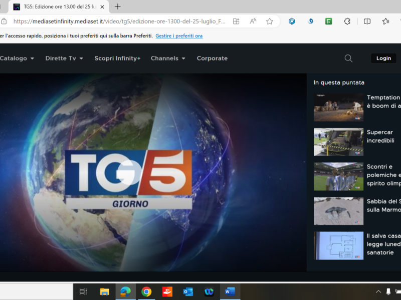 TG5 -  edizione del 25/07/2024, ore 13:00