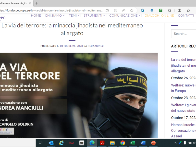 Fondaco Europa - La via del terrore: la minaccia jihadista nel mediterraneo allargato