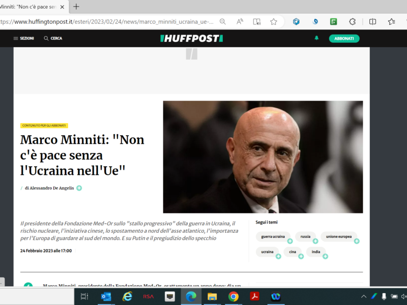 Huffington Post - Marco Minniti: "Non c'è pace senza l'Ucraina nell'Ue"