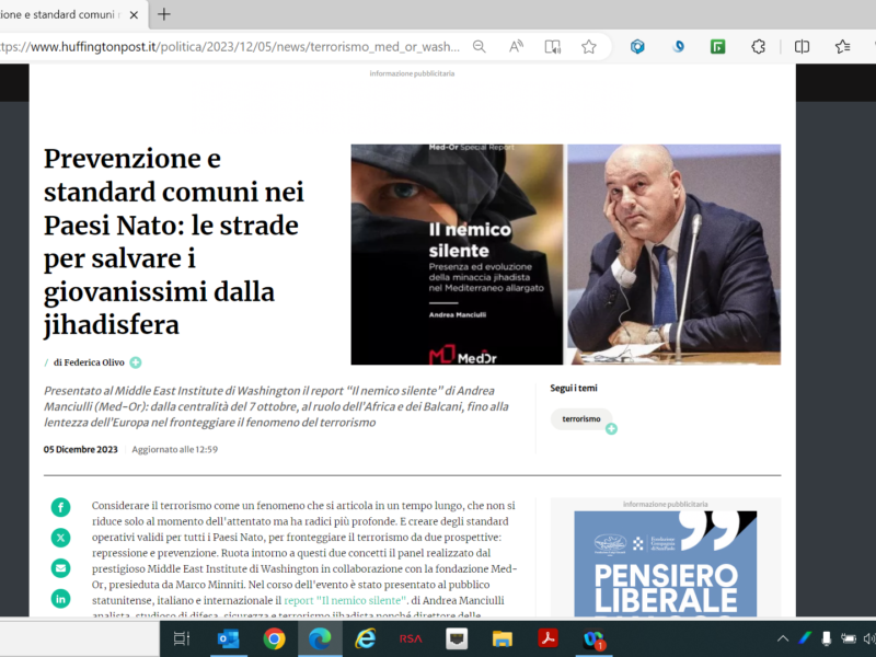 Huffington Post - Prevenzione e standard comuni nei Paesi Nato: le strade per salvare i giovanissimi dalla jihadisfera