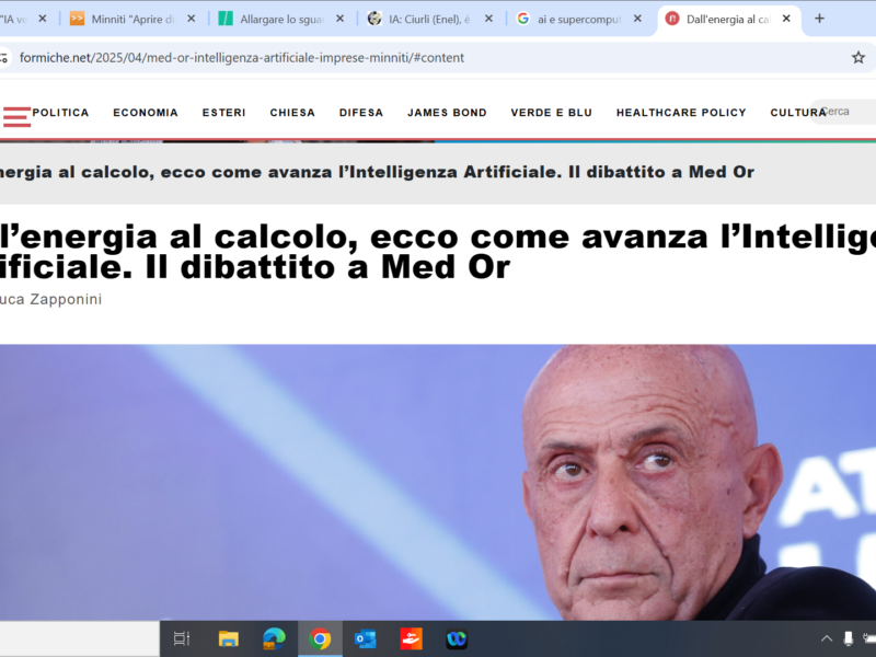 Dall’energia al calcolo, ecco come avanza l’Intelligenza Artificiale. Il dibattito a Med Or