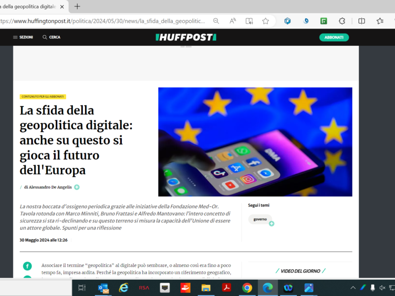 Huffington Post - La sfida della geopolitica digitale: anche su questo si gioca il futuro dell'Europa