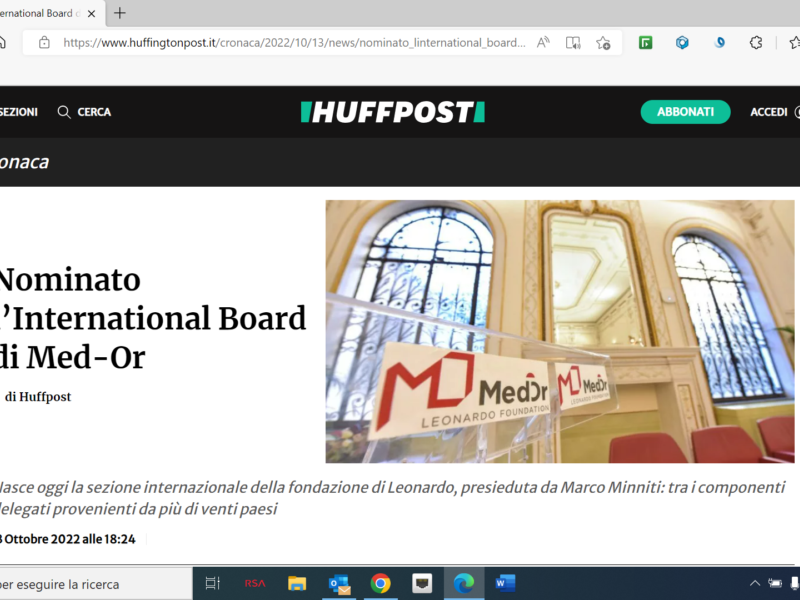 Huffington Post - Nominato l’International Board di Med-Or