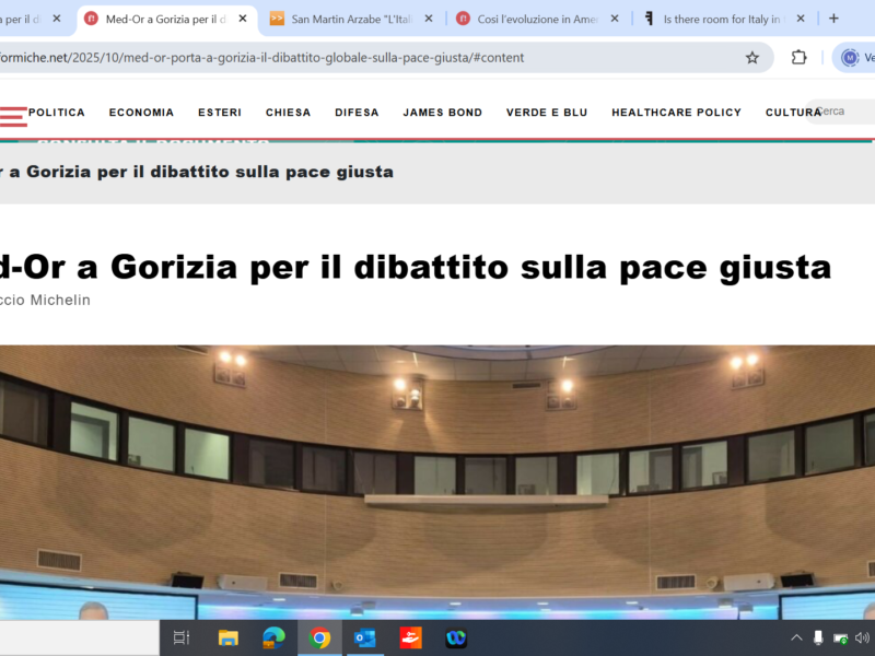 Med-Or a Gorizia per il dibattito sulla pace giusta