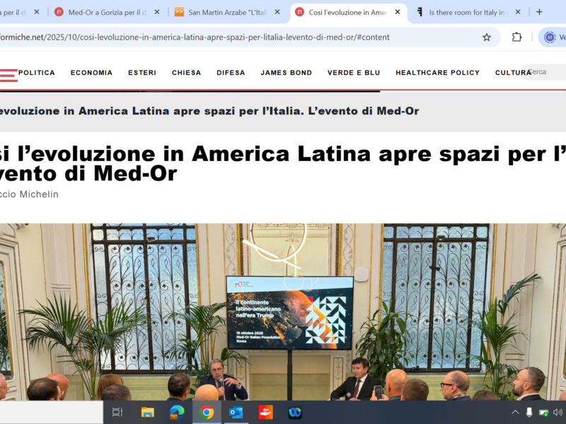 Cosi l’evoluzione in America Latina apre spazi per l’Italia. L’evento di Med-Or