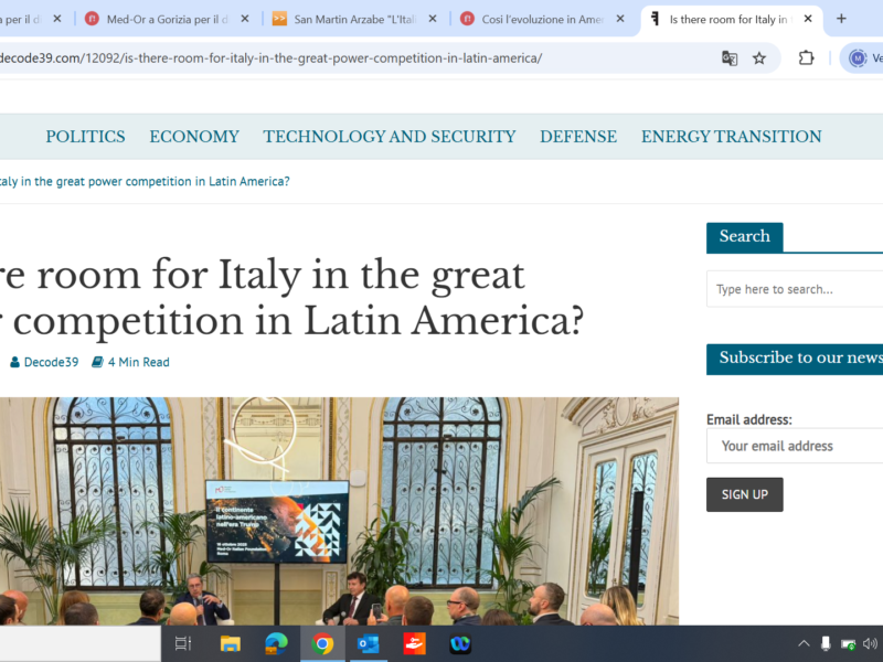 Is there room for Italy in the great power competition in Latin America?