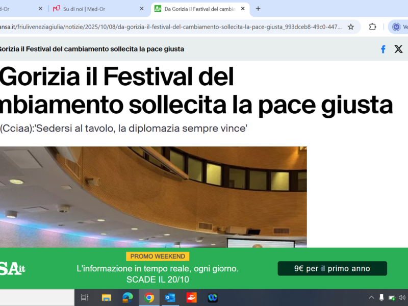 Da Gorizia il Festival del cambiamento sollecita la pace giusta