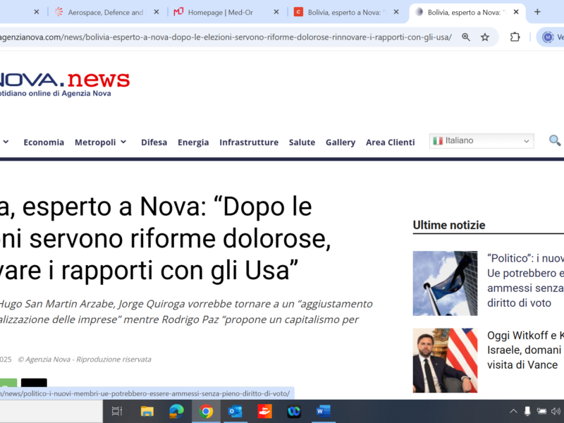 Bolivia, esperto a Nova: “Dopo le elezioni servono riforme dolorose, rinnovare i rapporti con gli Usa”