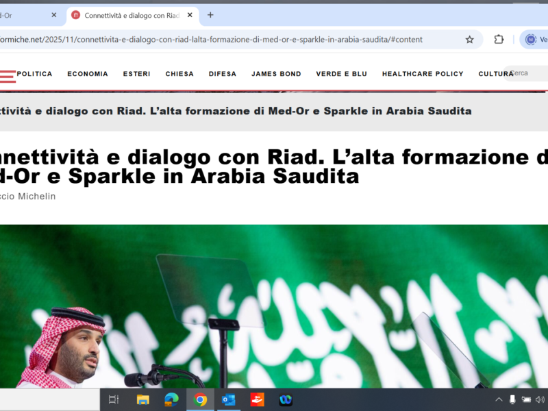 Connettività e dialogo con Riad. L’alta formazione di Med-Or e Sparkle in Arabia Saudita