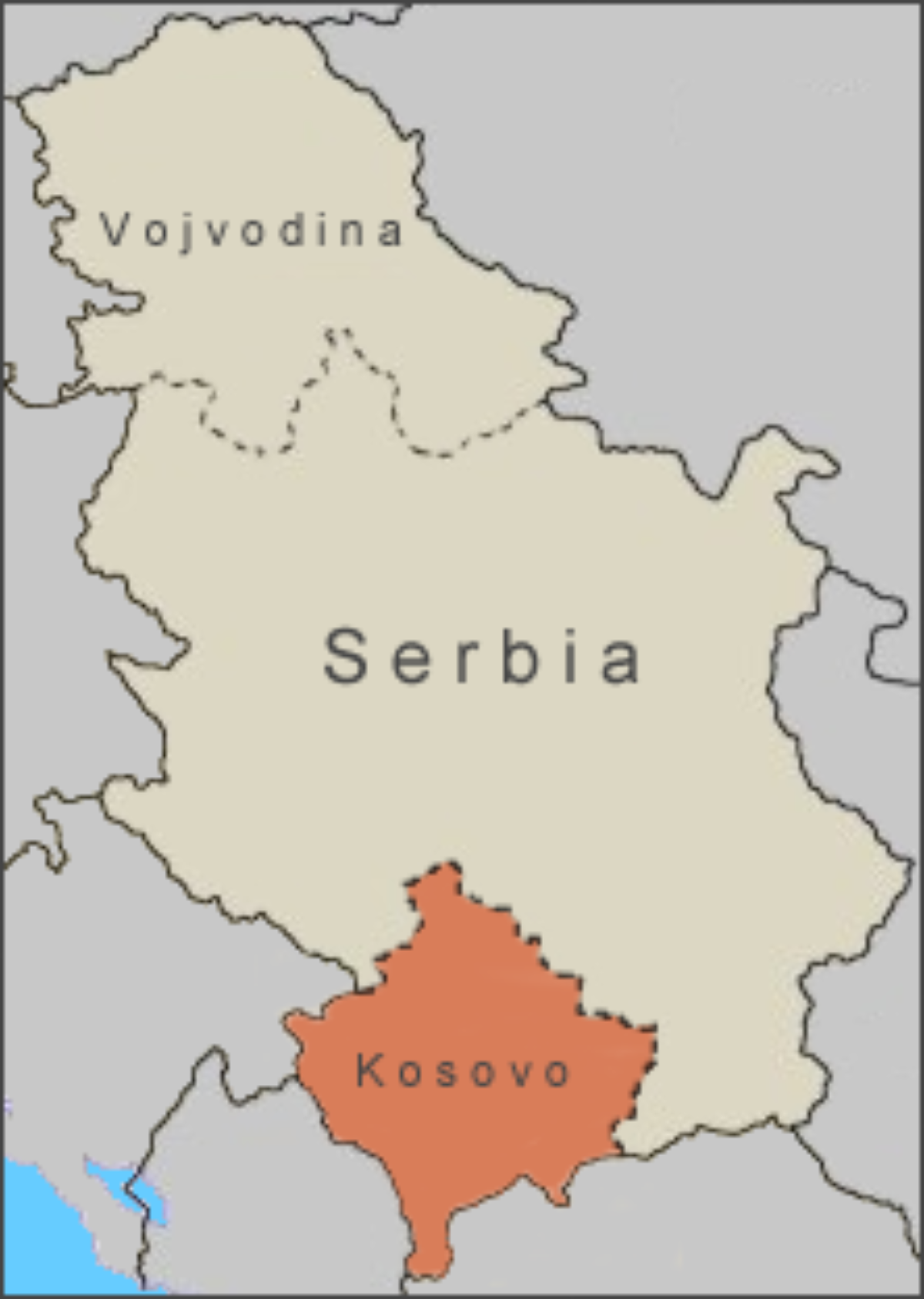 Map of Serbia and Serbia's northern Vojvodina Province.